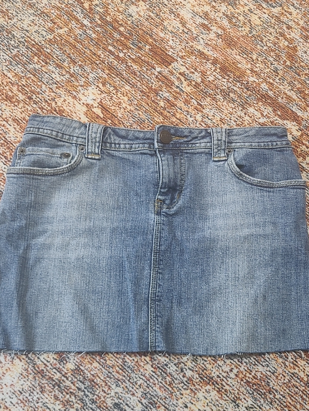 Medium Wash Denim Mini Skirt